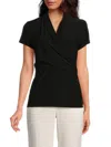 Dkny Ruched Top In Black