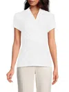 DKNY WOMEN'S SURPLICE RUCHED TOP