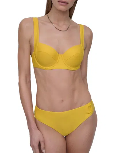 Dkny Women's Sweetheart Neck Bikini Top In Yellow