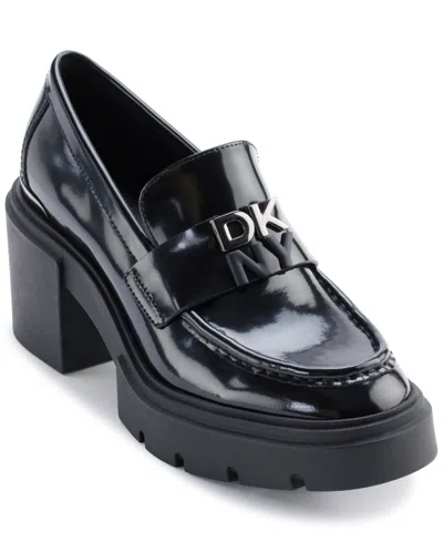 DKNY WOMEN'S TEXAS HEELED PLATFORM LOAFERS