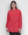 Dkny Textured Anorak Jacket In Watermelon Sugar