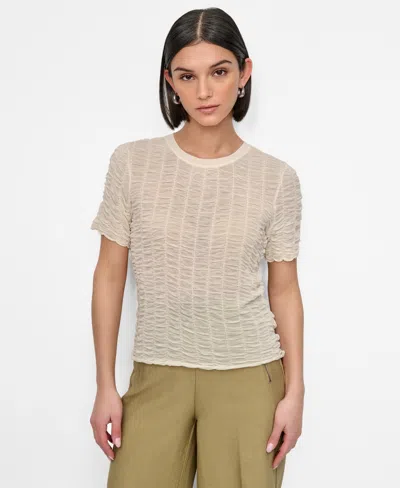 DKNY WOMEN'S TEXTURED TOP
