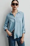 Dkny Women's The Live-in Shirt In Blue