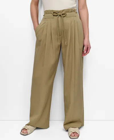 Dkny Women's Tie-front Wide-leg Pants