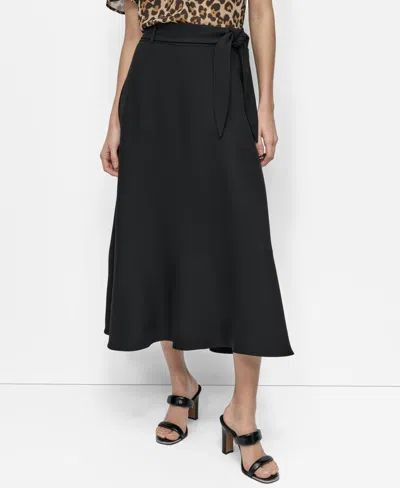 DKNY WOMEN'S TIE-WAIST MIDI SKIRT