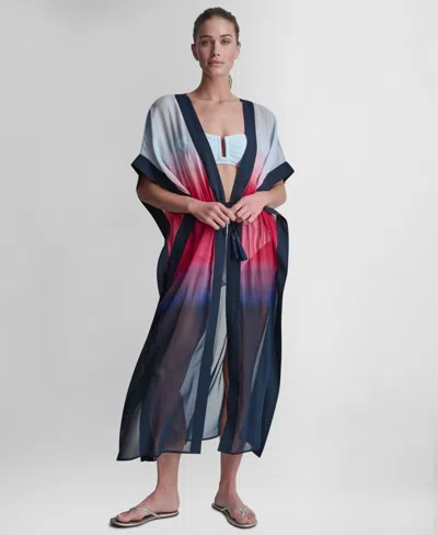 Dkny Women's Tie-front Cover-up Kaftan In Multi