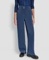 Dkny Women's Top Stitch Glazed Dressing Trousers In Blue
