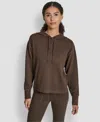 Dkny Women's Transcend Thermal Pull-on Hoodie In Brown