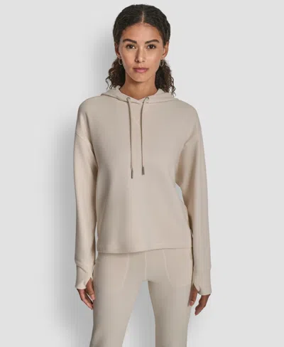 Dkny Women's Transcend Thermal Pull-on Hoodie In Neutral