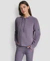 Dkny Women's Transcend Thermal Pull-on Hoodie In Purple