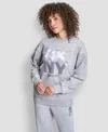 Dkny Women's Transfer Logo Crew Neck Sweatshirt In Gray