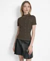 Dkny Women's Transfer Rib Mock-neck Sweater