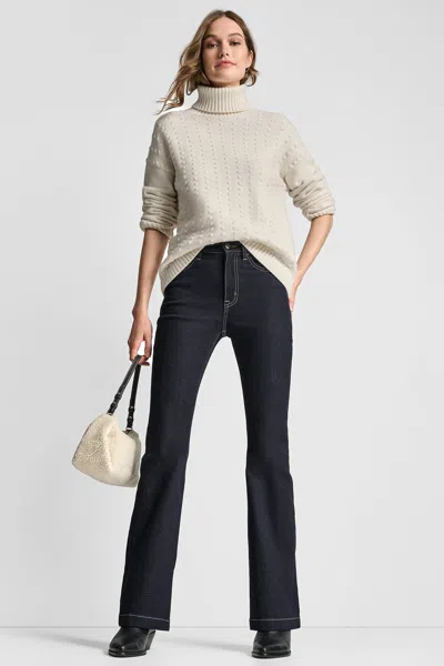 Dkny Women's Turtle Neck Bobble Stich Sweater In Neutral