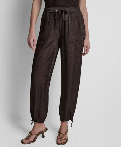 Dkny Women's Twinkle Tie-leg Pants In Brown