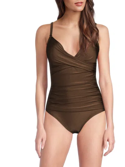 Dkny Women's Twist-front One-piece Swimsuit