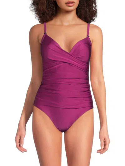 Dkny Women's Twist-front One-piece Swimsuit