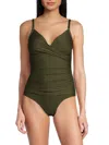 Dkny Women's Twist-front One-piece Swimsuit