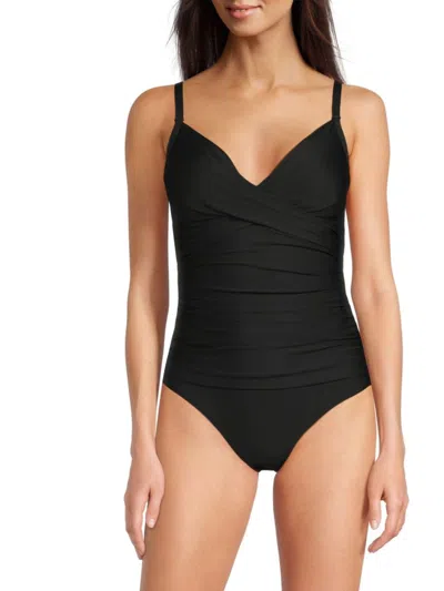 Dkny Women's Twist-front One-piece Swimsuit