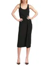 Dkny Women's Twisted Front Sheath Midi Dress In Black