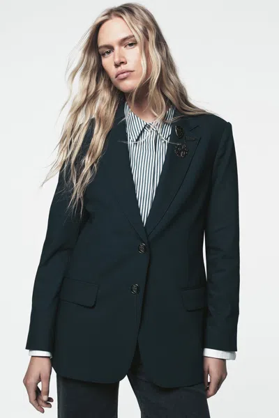 Dkny Women's Two Button Blazer In Green
