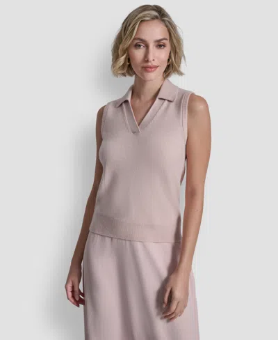 Dkny Women's V-neck Sweater In Pink