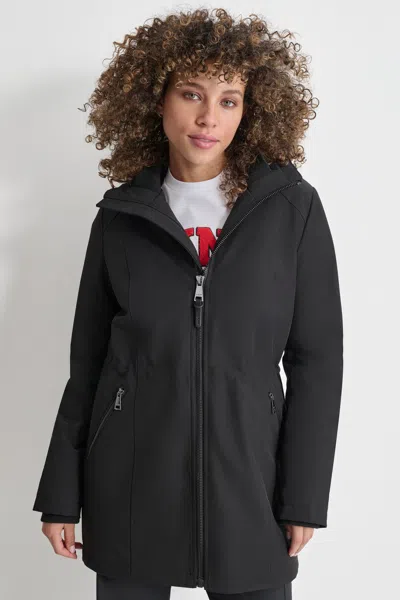 Dkny Women's Valboa Lined Soft Shell Jacket In Black