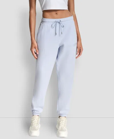 Dkny Women's Varsity Embroidered Logo Relaxed Pockets Pull-on Joggers In Blue