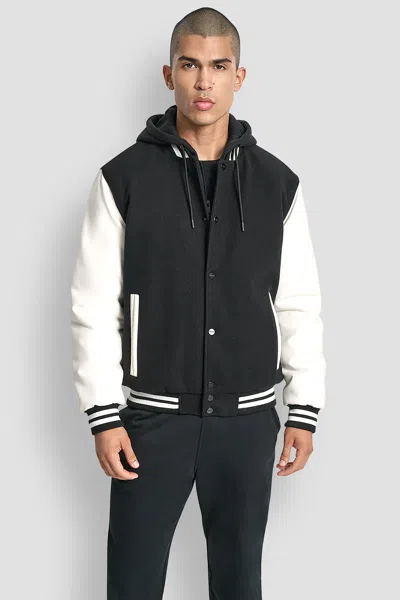Dkny Women's Varsity Jacket In Black