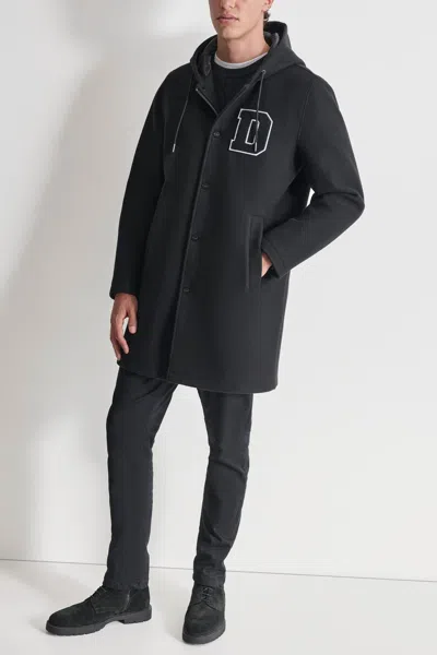 Dkny Women's Varsity Stadium Coat In Black
