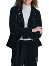 Dkny Women's Velvet Regular Fit Moto Jacket In Black