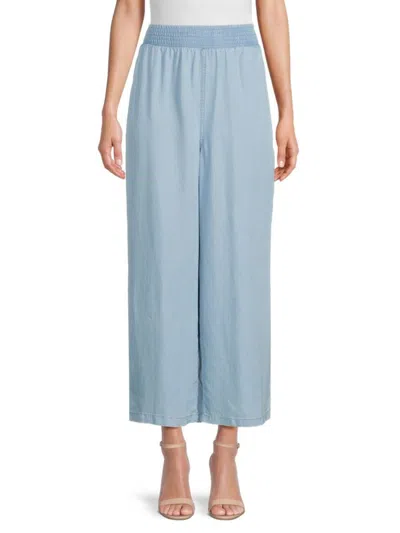 DKNY WOMEN'S WIDE LEG ANKLE PANTS