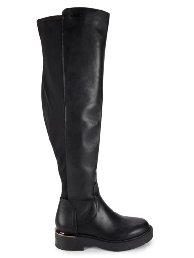 Dkny Women's Winsloe Platform Over The Knee Boots In Black