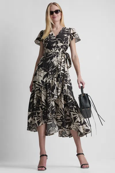 Dkny Women's Wrap-effect Midi Dress