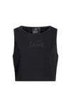 Dkny Women's X Yankees Cropped Tank In Black