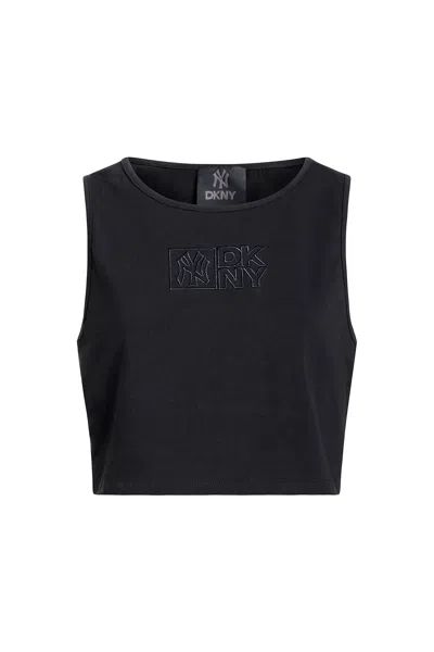 Dkny Women's X Yankees Cropped Tank In Black