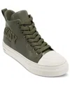 Dkny Women's Yaser Lace Up Mid Sneaker In Green