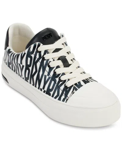 Dkny Women's York Lace-up Low-top Sneakers In Multi