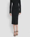 Dkny Zebra Stripe Knit Pencil Skirt In Black