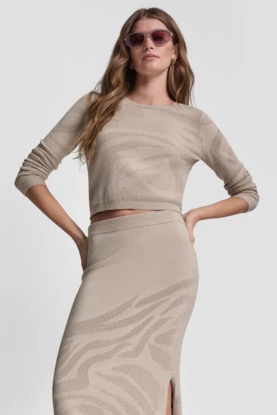 Dkny Women's Zebra Pointele Sweater In Gray