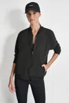 Dkny Women's Zip Up Bomber Jacket In Black