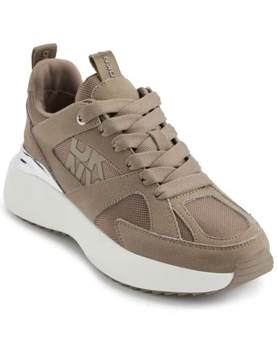 Dkny Women's Zofi Lace-up Sneakers In Ash