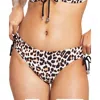 Dkny Womens Animal Print Side Tie Swim Bottom Separates In Multi