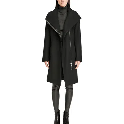 Dkny Womens Asymmetric Midi Wool Coat