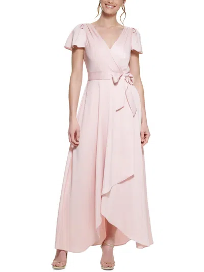 Dkny Womens Asymmetric Polyester Cocktail And Party Dress In Pink