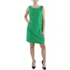 Dkny Womens Color Block Shift Shift Dress In Green