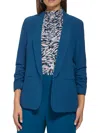 DKNY WOMENS CREPE BUSINESS OPEN-FRONT BLAZER