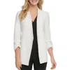 Dkny Womens Crepe Long Sleeves Open-front Blazer In Multi