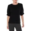 Dkny Womens Crewneck Casual Pullover Top In Black