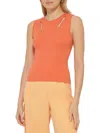 DKNY WOMENS CUT-OUT LAYERING TANK TOP SWEATER