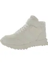 DKNY WOMENS FAUX LEATHER HIGH-TOP SNEAKERS